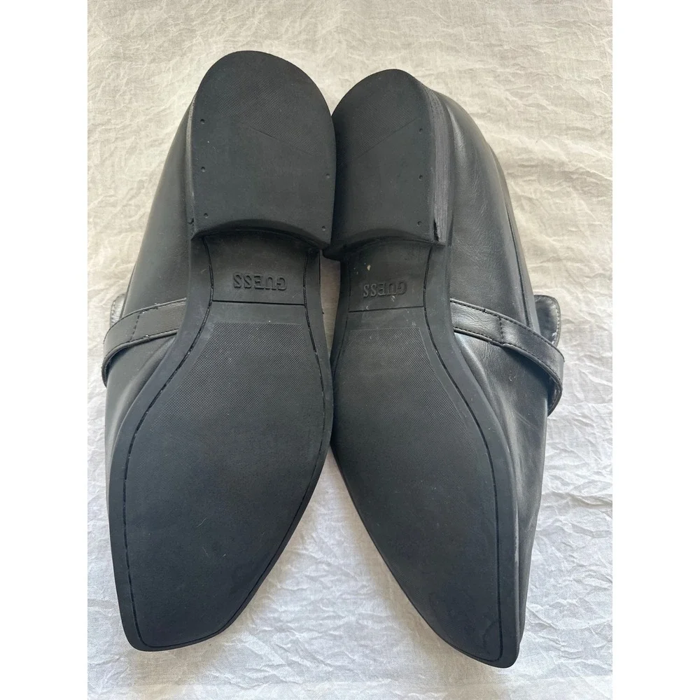 Guess Loafers Dress Shoes Slip On Square Toe Black‎ Leather Men's Size 11 Career